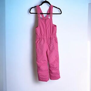 Kids Girls Pink  Snow Bibs Overalls Sz 7/8
